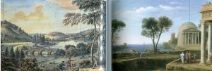 Stourhead de Coplestone 1760 – Claudio de lorena Eneas en Delos 1672 El jardín paisajísta. Coplestone, Vista de Stourhead 1760. Claudio de Lorena Marina con Eneas en Delfos 1672.